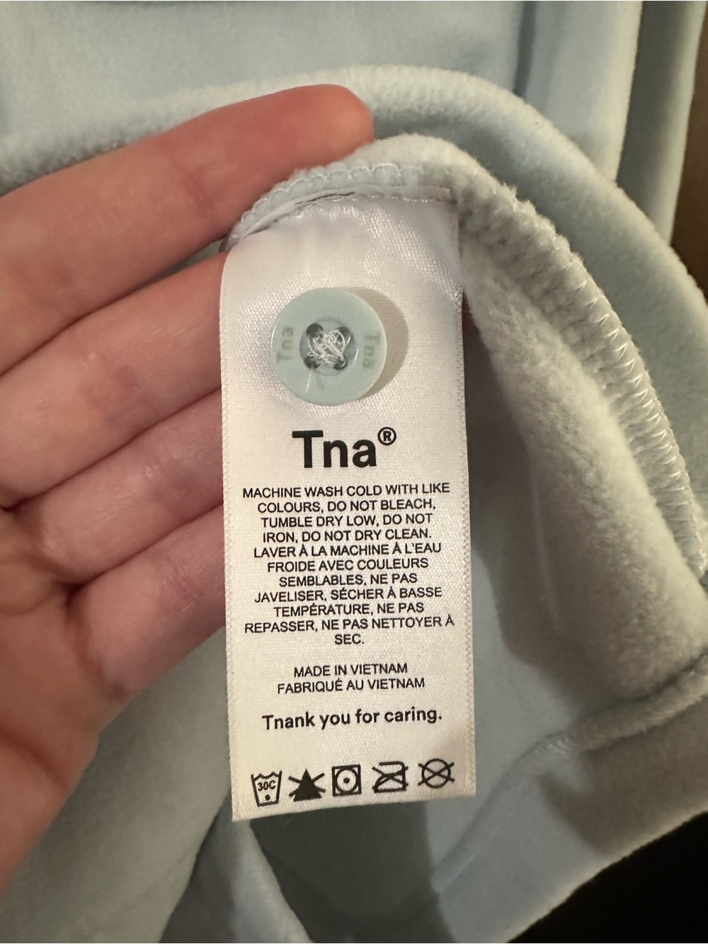 Aritzia TNA Sno Polar Button-Up Shirt Fleece Glacier Blue NWT Size 2XL Cozy - Picture 15 of 16